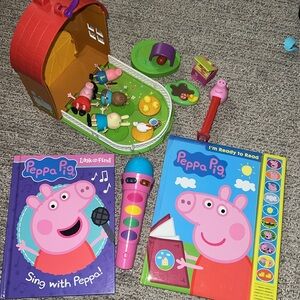 Peppa pig toy bundle guinea pig farm house and books